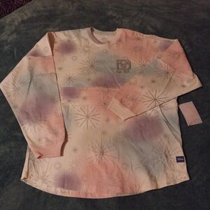 Disney 100 Pink Sweatshirt Fireworks Est 1971